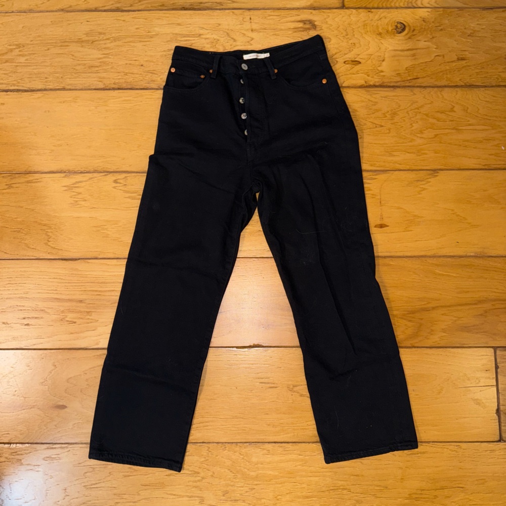 Levi's Ribcage Black High Rise Jeans